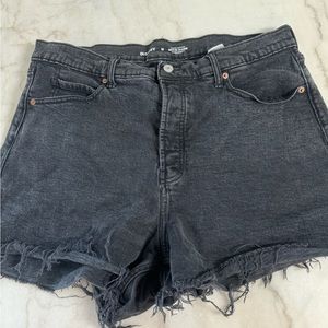Old Navy Black High Waist Distressed Denim Shorts